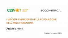 I bisogni emergenti nella popolazione dell’area fiorentina