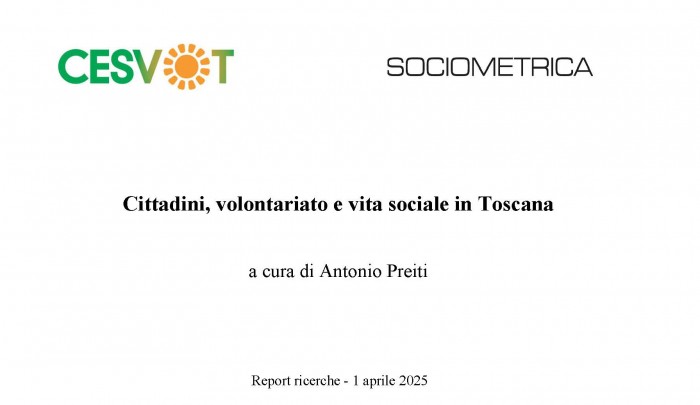 Cittadini, volontariato e vita sociale in Toscana