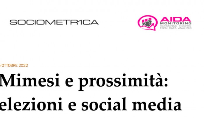 Mimesi e prossimità: elezioni e social media