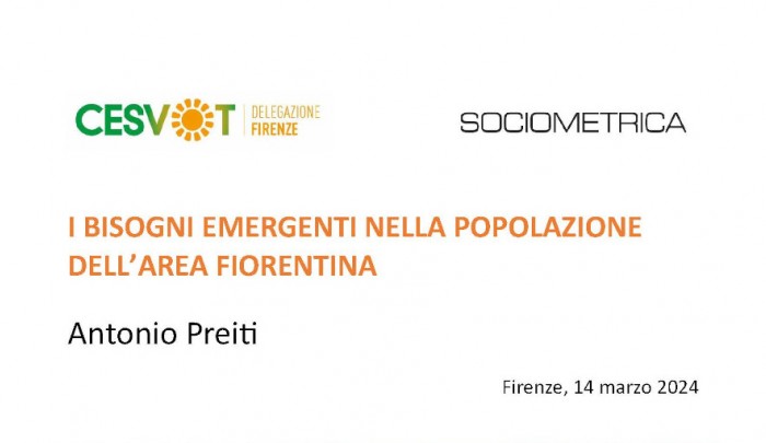 I bisogni emergenti nella popolazione dell’area fiorentina