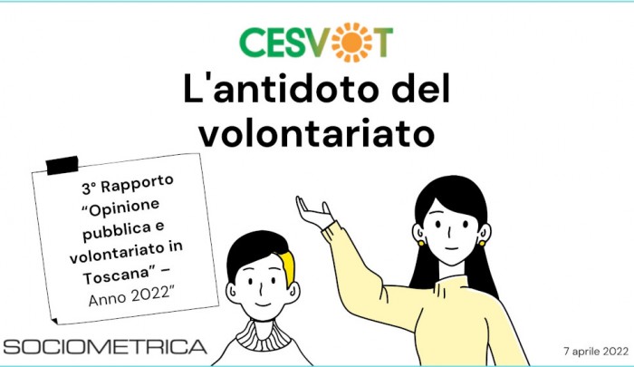 L’antidoto del volontariato. Terzo rapporto annuale Cesvot (2022)